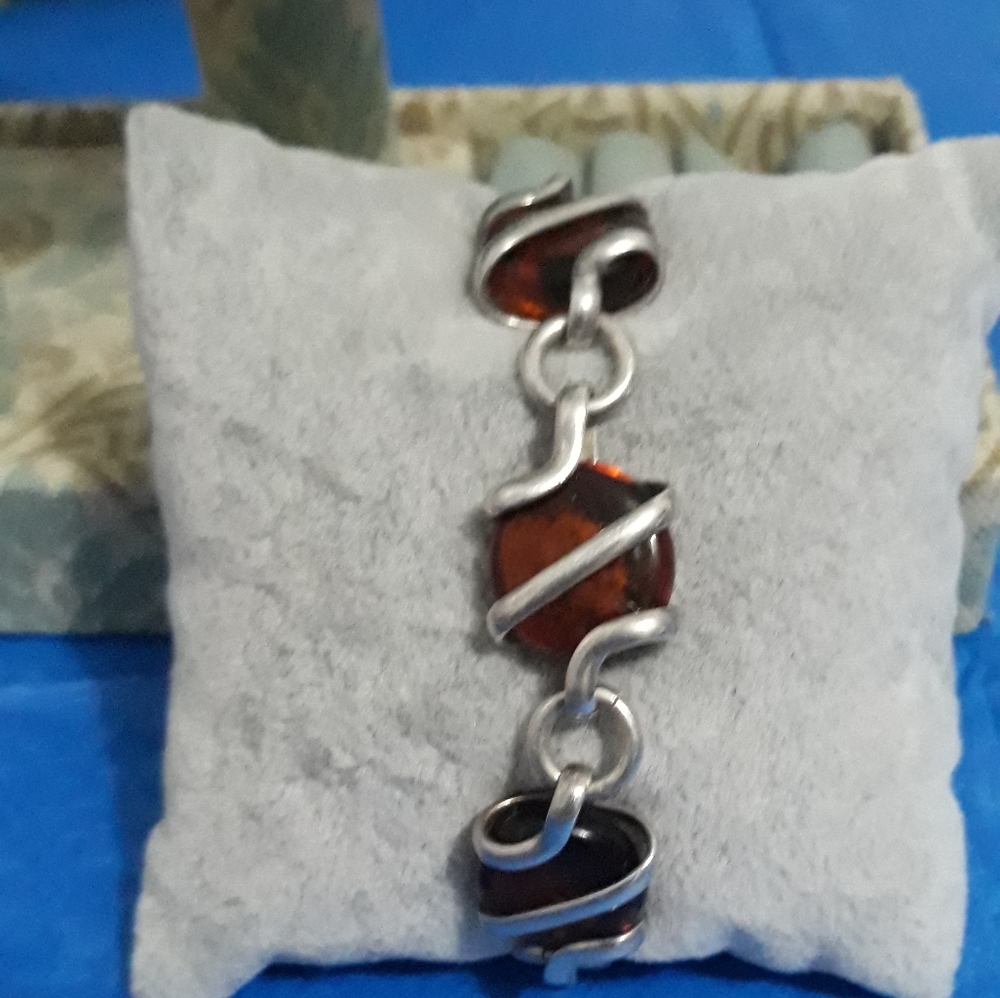 ❤❤ BRACELET 925 SILVER BEAUTIFUL STONE